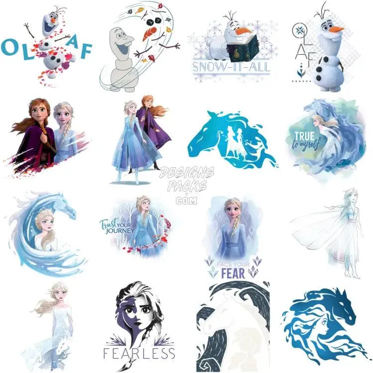 160 Movie Cartoon Princess Designs Bundle PNG