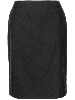 2004 Diamond-Pattern Pencil Skirt