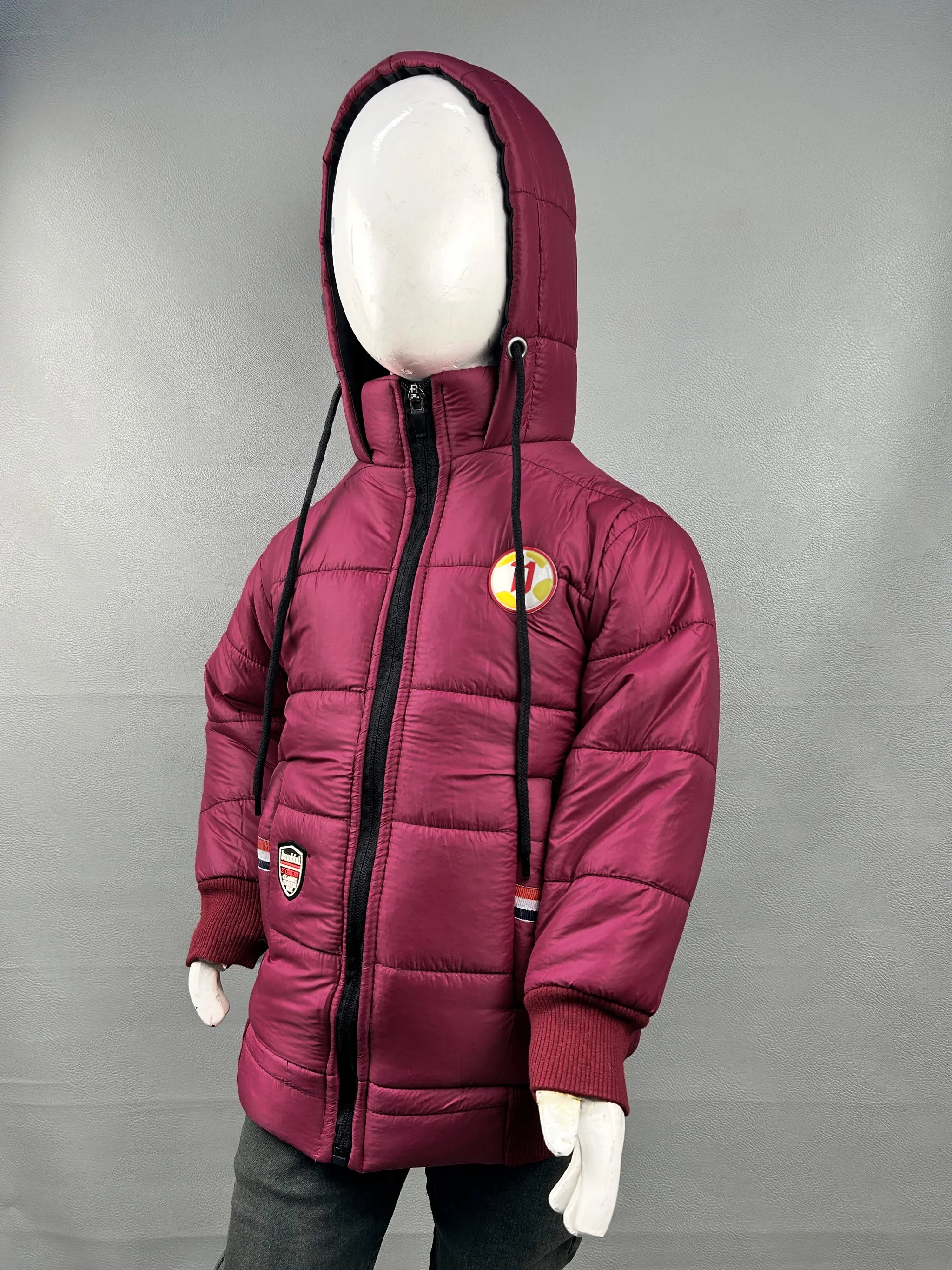 2.5Yrs - 8Yrs Maroon Puffer Jacket For Boys NKG KJ25