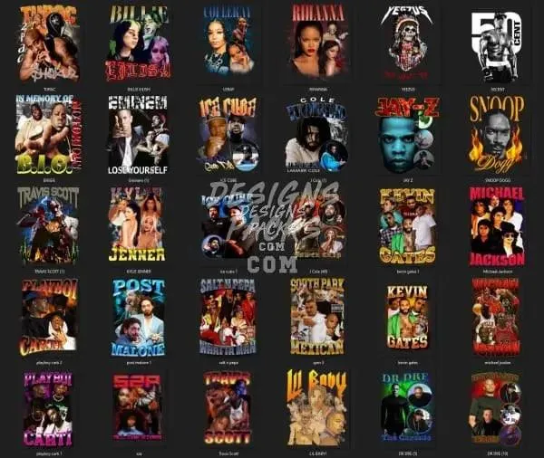 55 Music Hip Hop Designs Bundle PNG