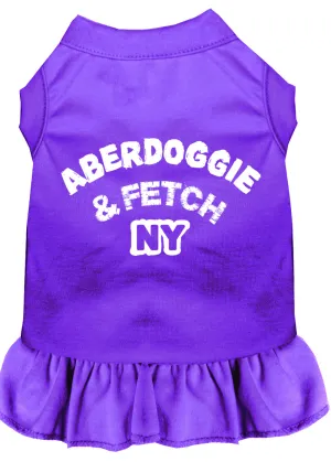 Aberdoggie Ny Screen Print Dress Purple Xl