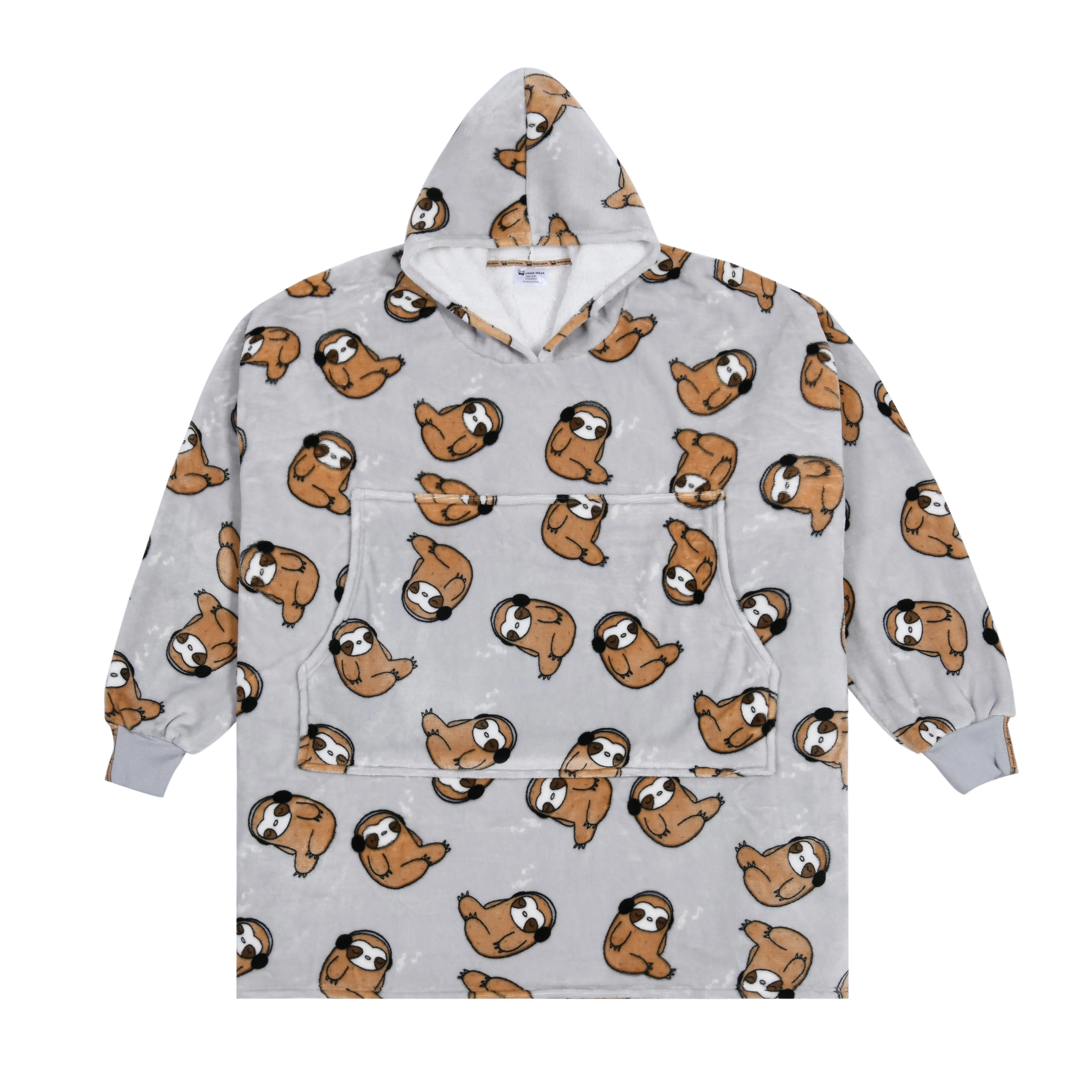 Adult Giant Hoodie Slothify Grey