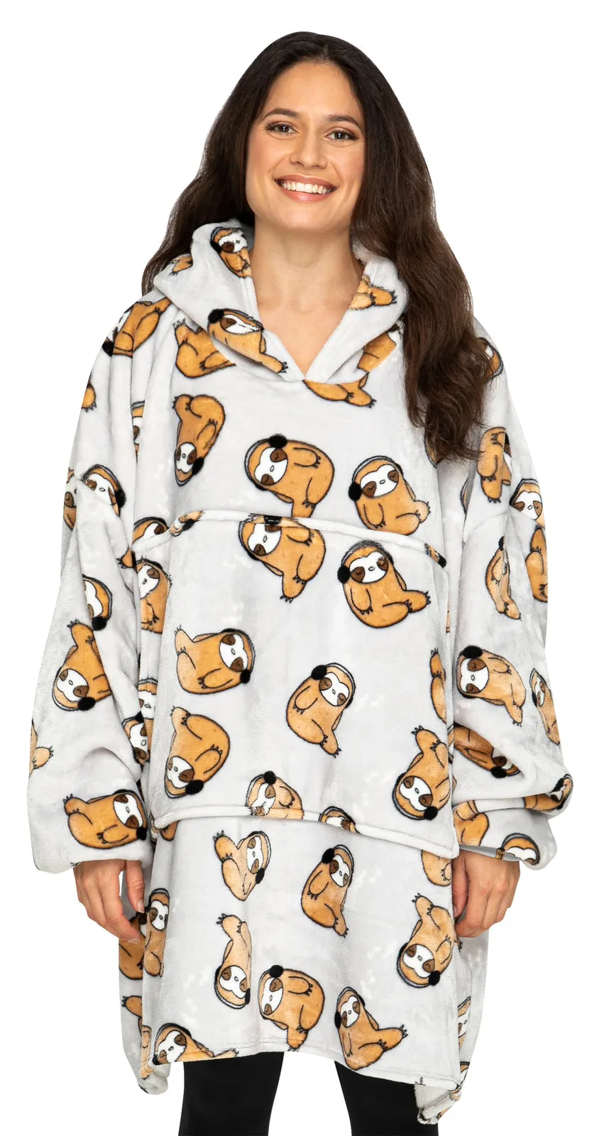 Adult Giant Hoodie Slothify Grey