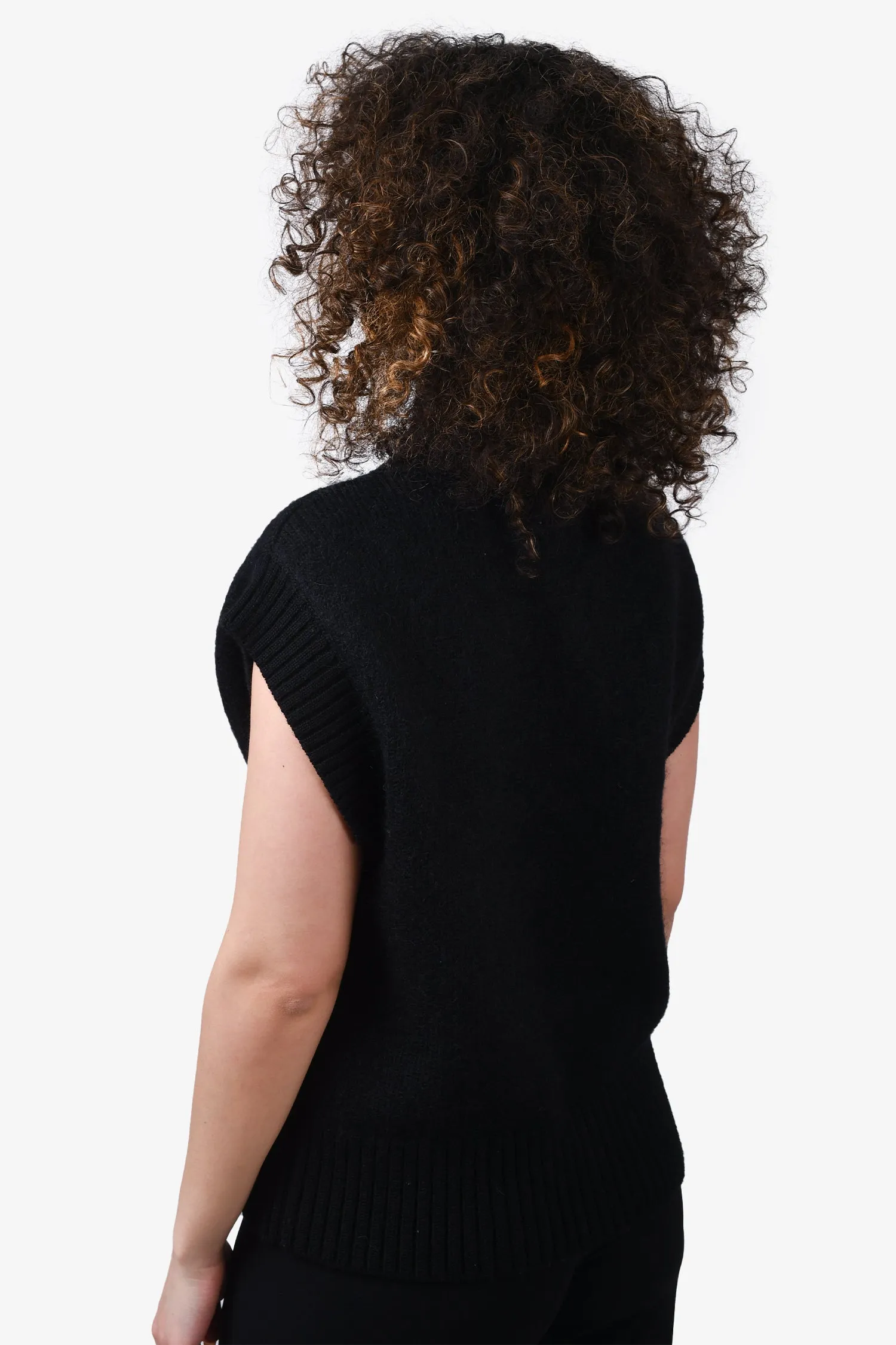 Ami Black Wool/Mohair Sweater Vest Size XS