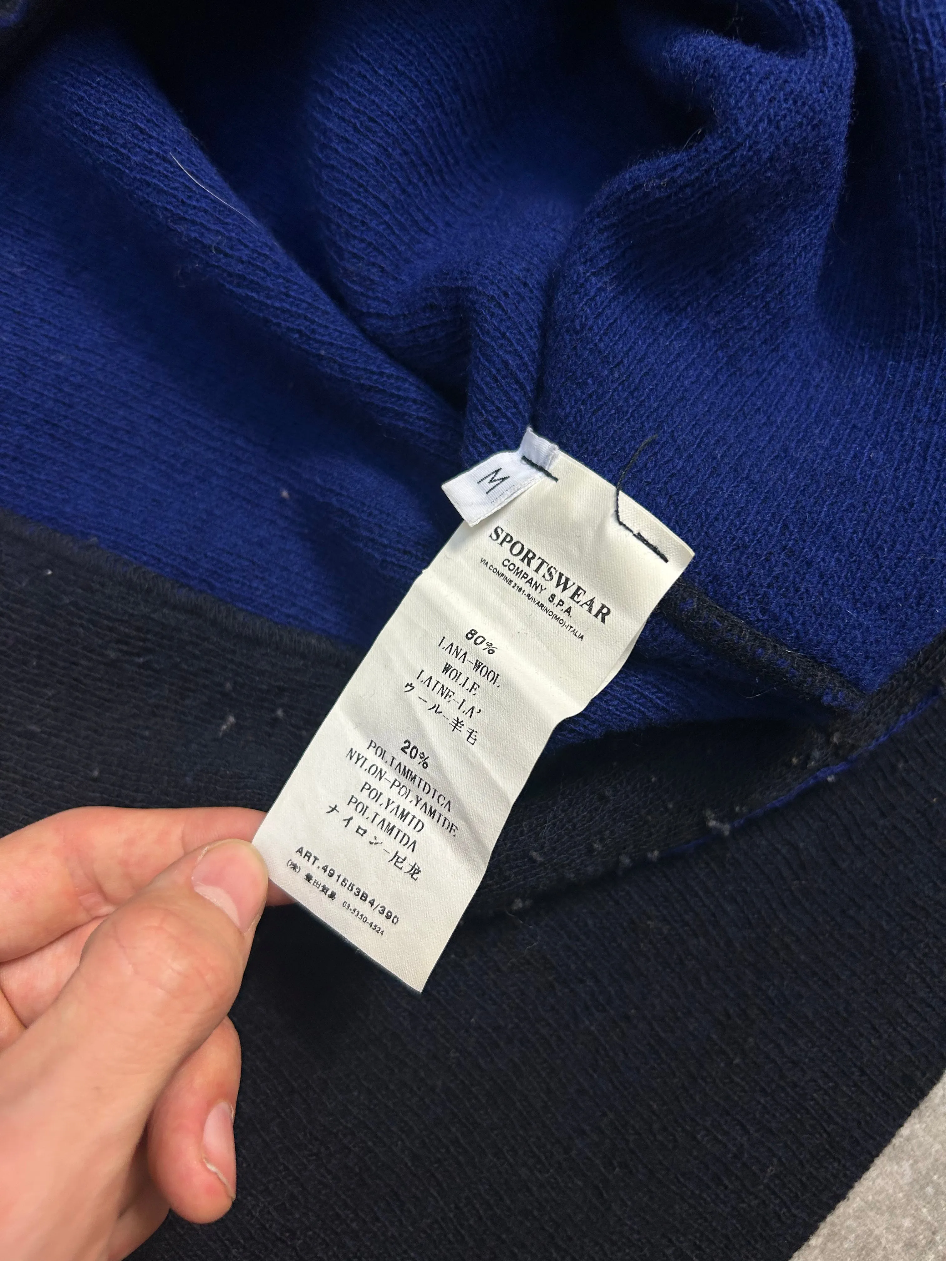 A/W 2009 Stone Island Navy Zipper Knit Cardigan