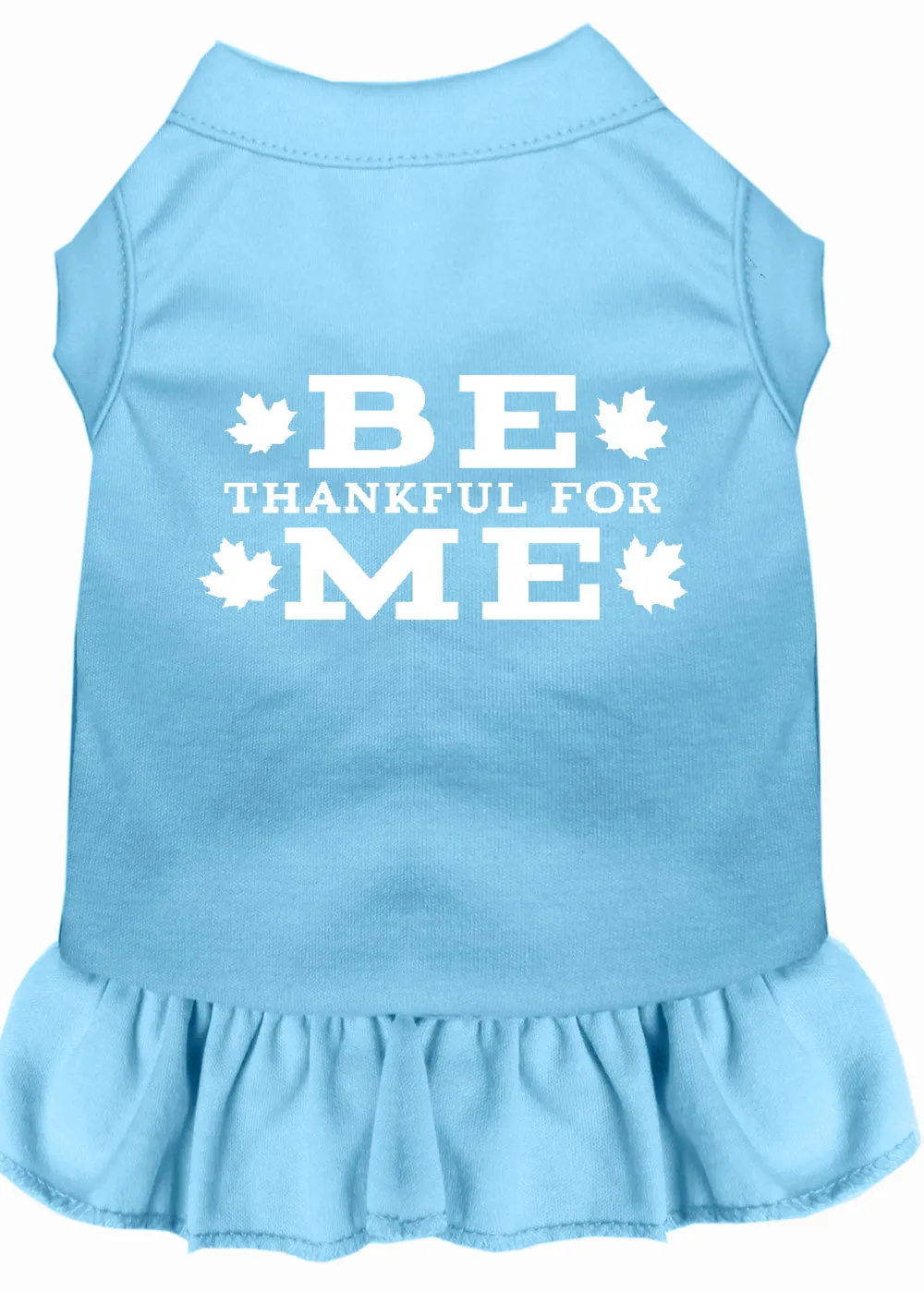 Be Thankful For Me Screen Print Dress Baby Blue Med