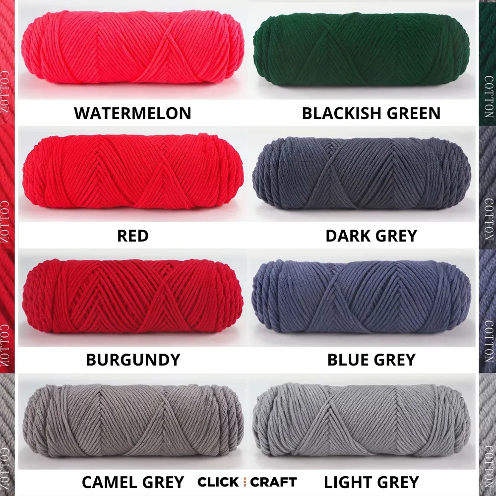 Blackish Green Knitting Cotton Yarn | 8-ply Light Worsted Double Knitting