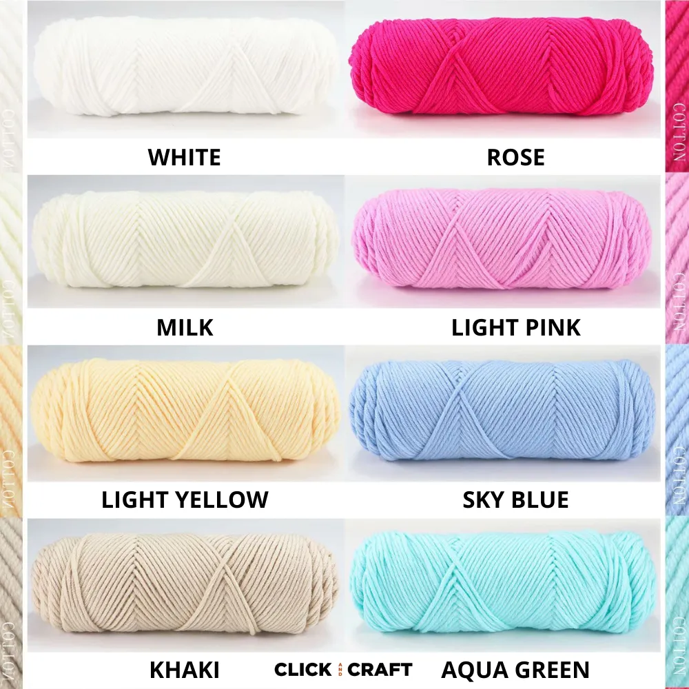 Blackish Green Knitting Cotton Yarn | 8-ply Light Worsted Double Knitting