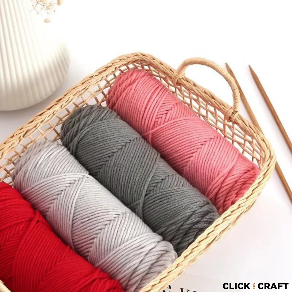 Blackish Green Knitting Cotton Yarn | 8-ply Light Worsted Double Knitting