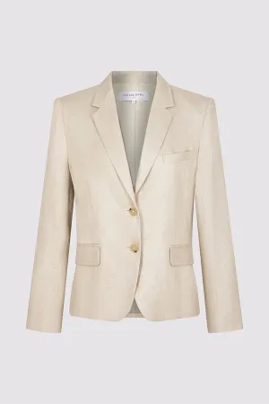 BRENDI LINEN GOLD LUREX JACKET