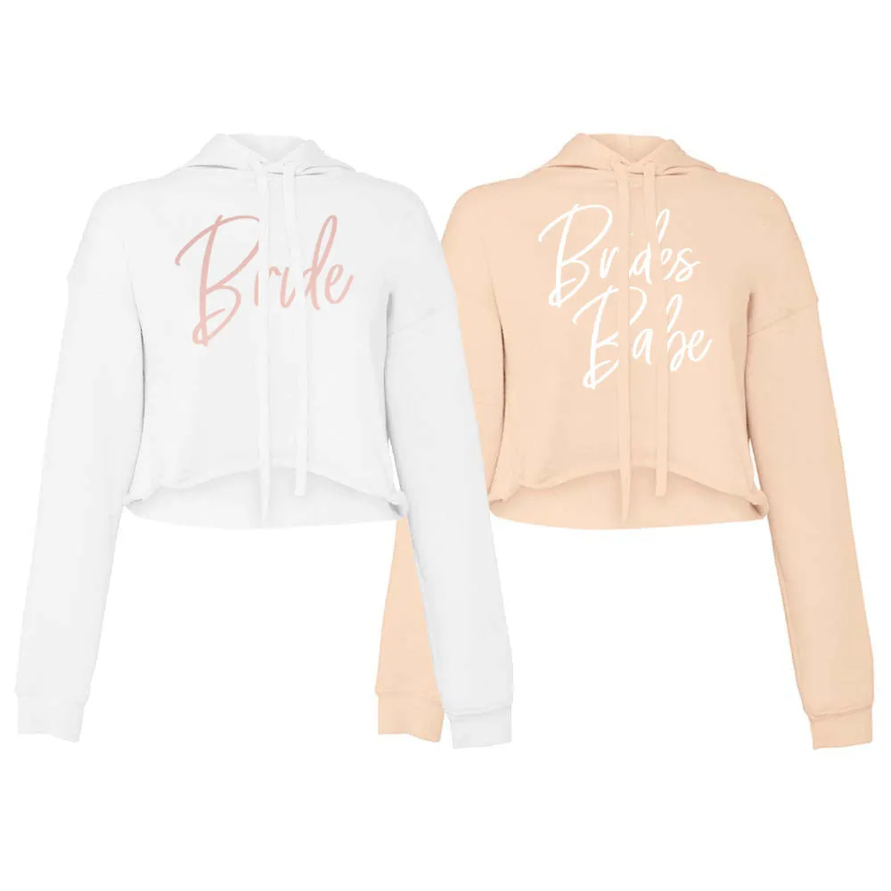 Bride, Maid of Honor, Bride Babe, Bride Tribe, Bridesmaid (Cursive) Sweatshirt