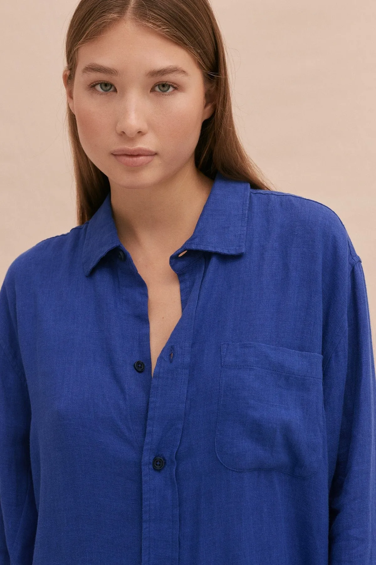 BV Lounge Trouser Lazuli Cobalt Blue Linen