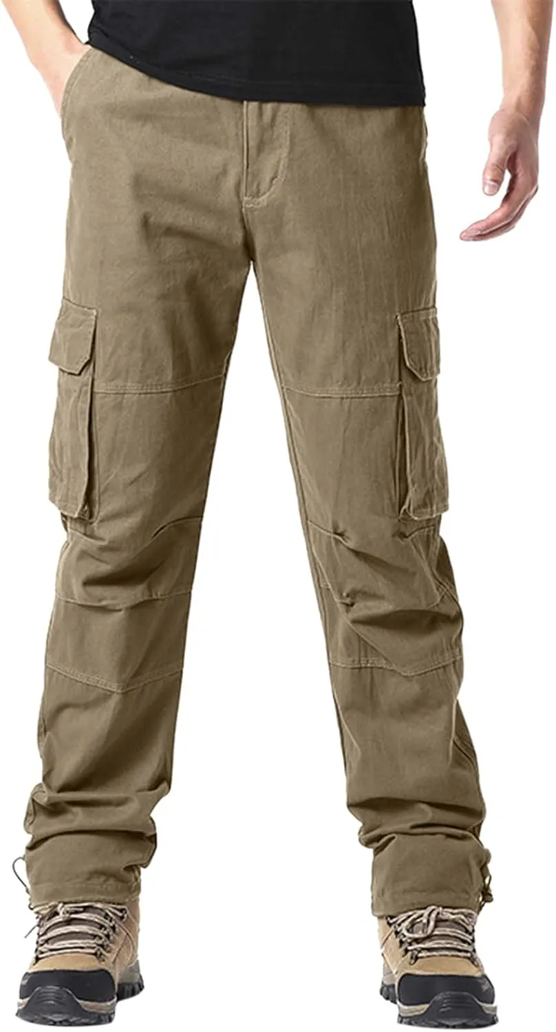 Cargo Pants for Men Relaxed Fit Men's Slim Joggers Gym Workout Pants Sport Training Tapered Sweatpants with Pockets
