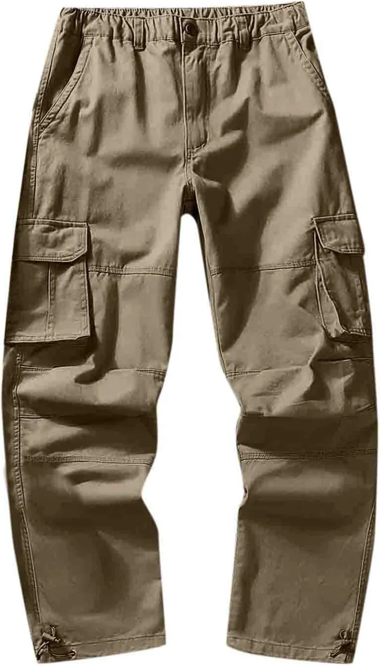 Cargo Pants for Men Relaxed Fit Men's Slim Joggers Gym Workout Pants Sport Training Tapered Sweatpants with Pockets