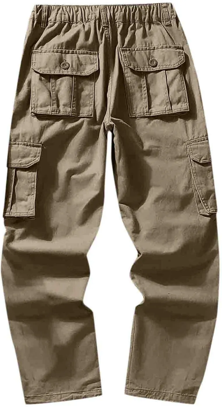 Cargo Pants for Men Relaxed Fit Men's Slim Joggers Gym Workout Pants Sport Training Tapered Sweatpants with Pockets