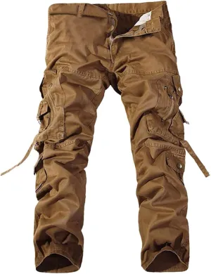 Cargo Pants for Men Relaxed Fit Men's Sweatpants Casual Lounge Cotton Yoga Pants Loose Open Bottom Straight Leg Male