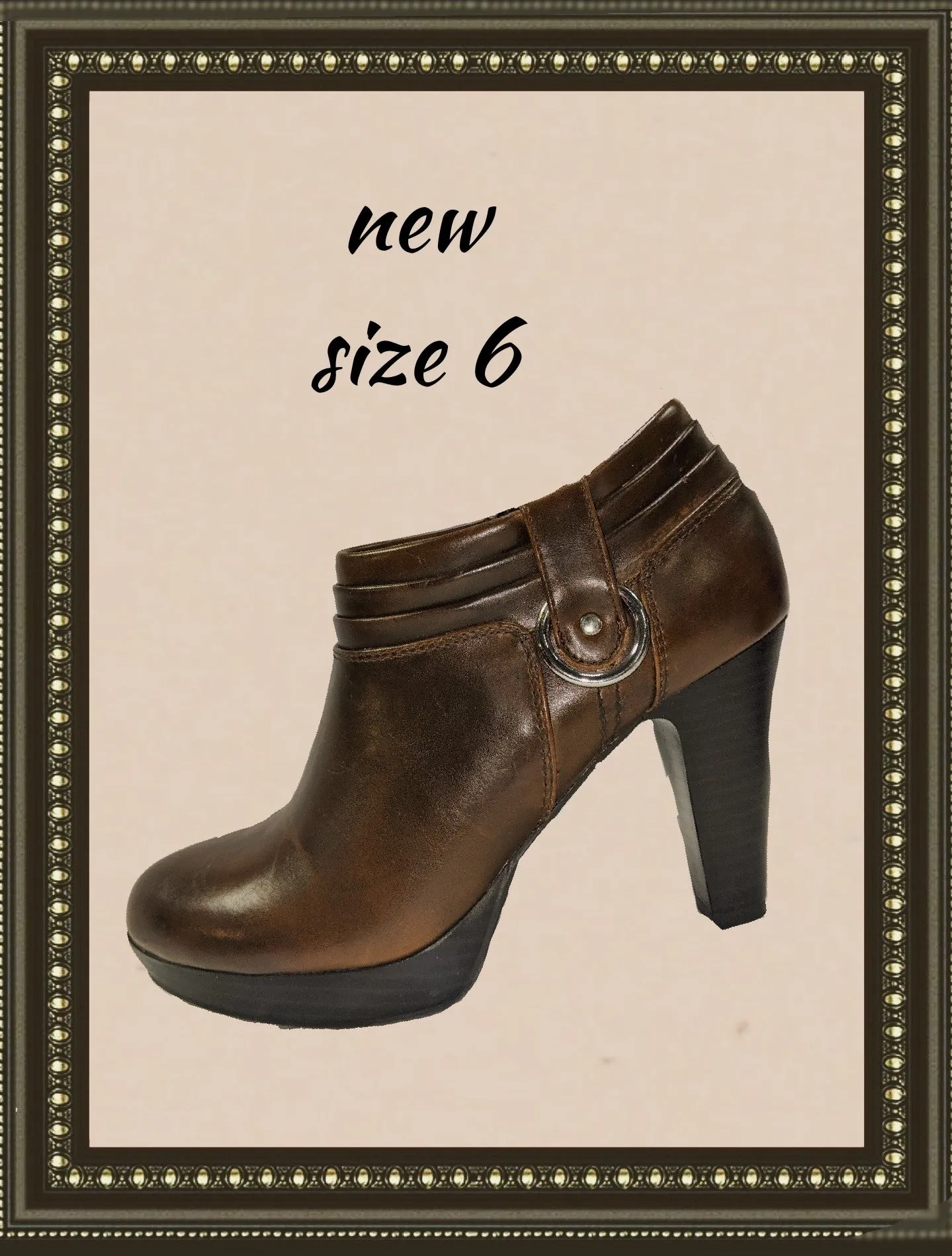 Chaps ankle booties - adorable - size 6 (b)