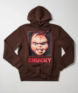 Chucky Graphic Print Hoodie - Brown