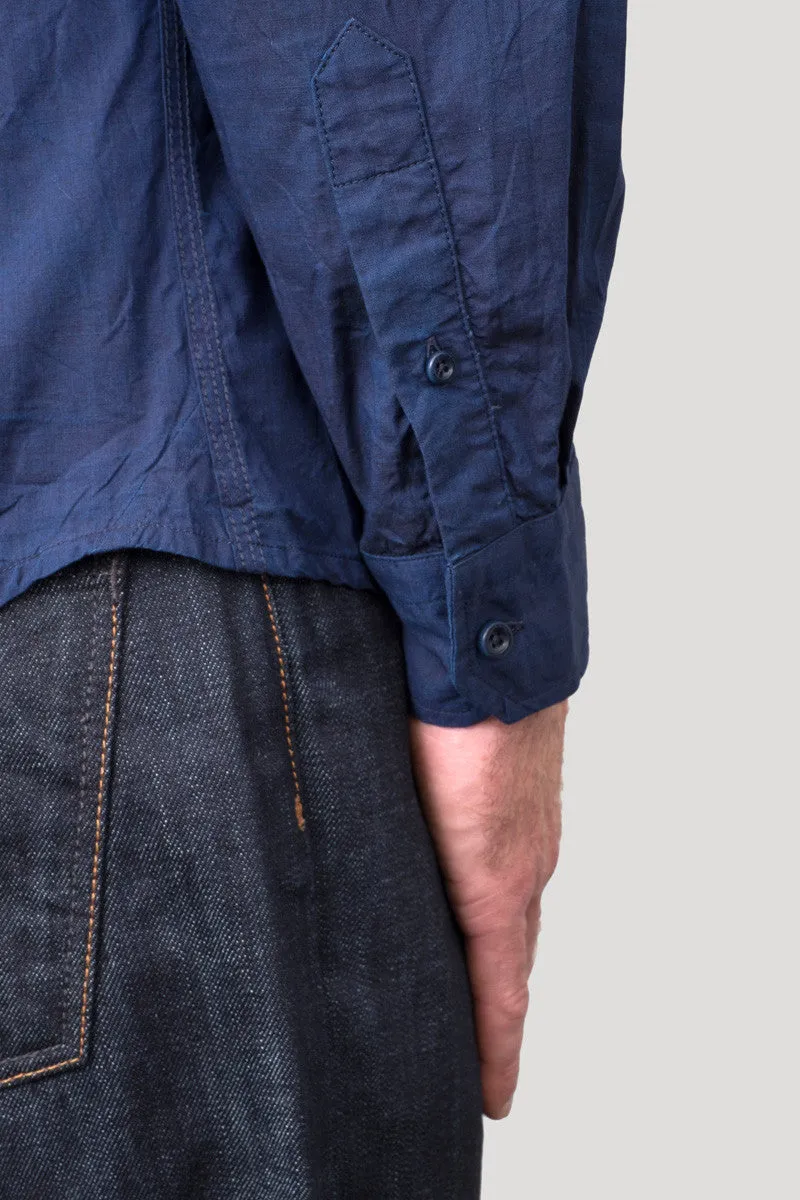 Classic Button Down - Indigo Poplin
