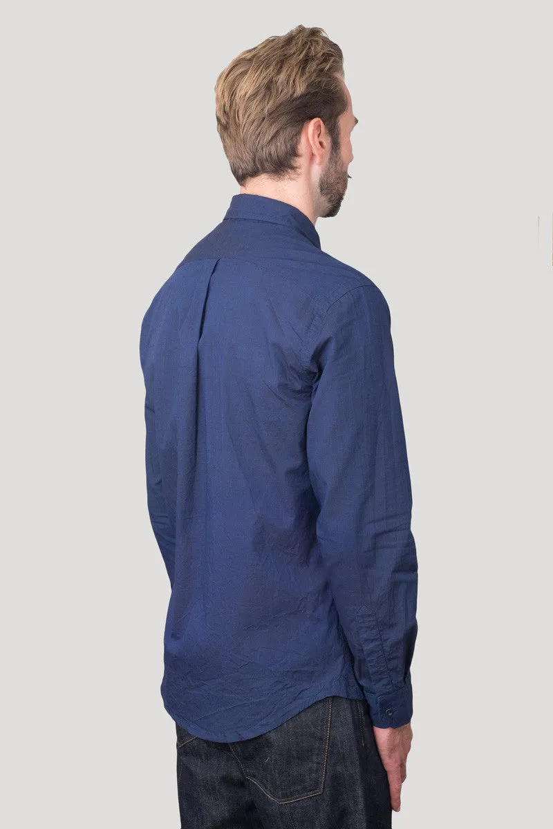 Classic Button Down - Indigo Poplin