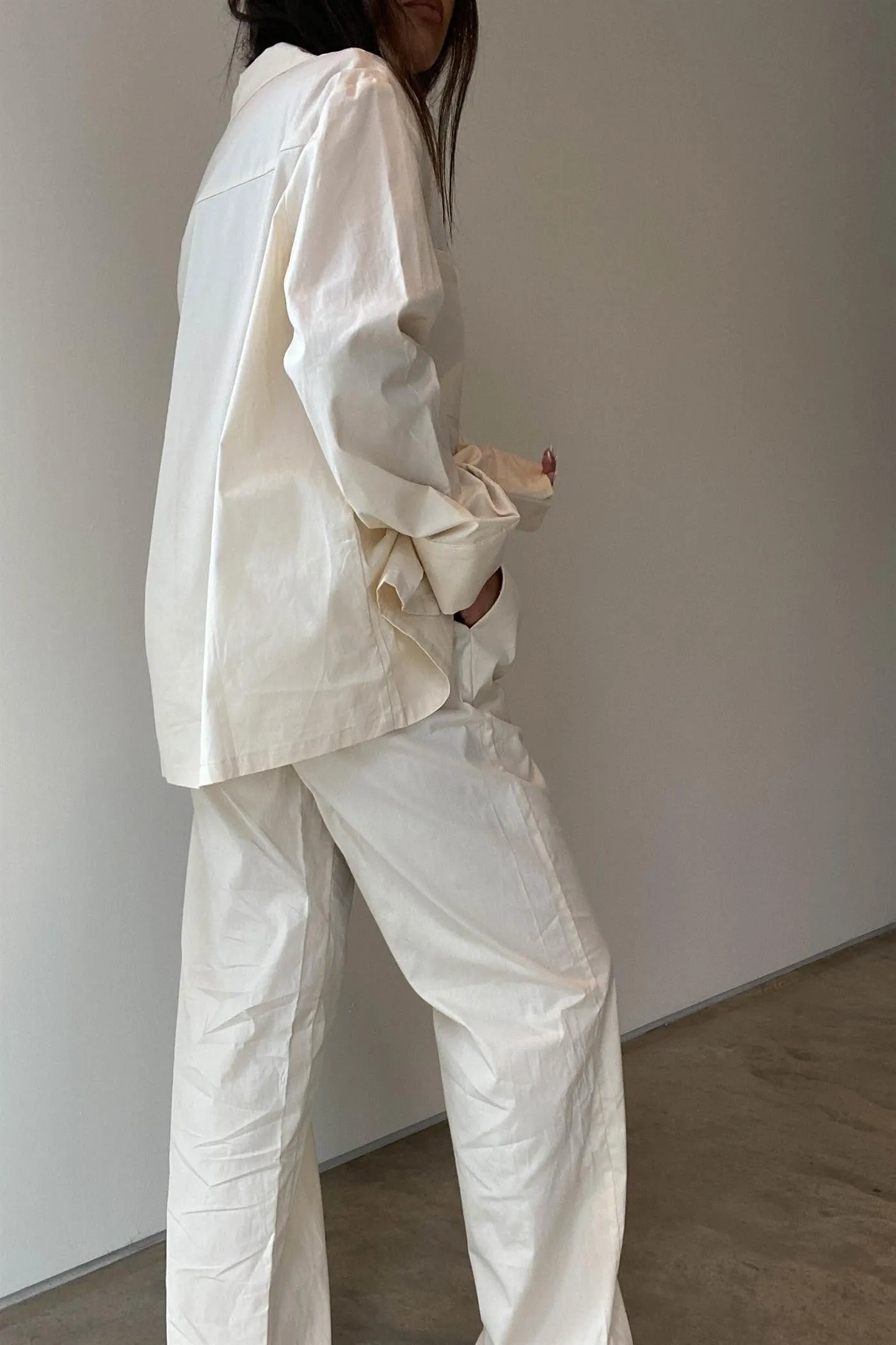 Cotton Button Up Shirt and Elasticated Band Pant