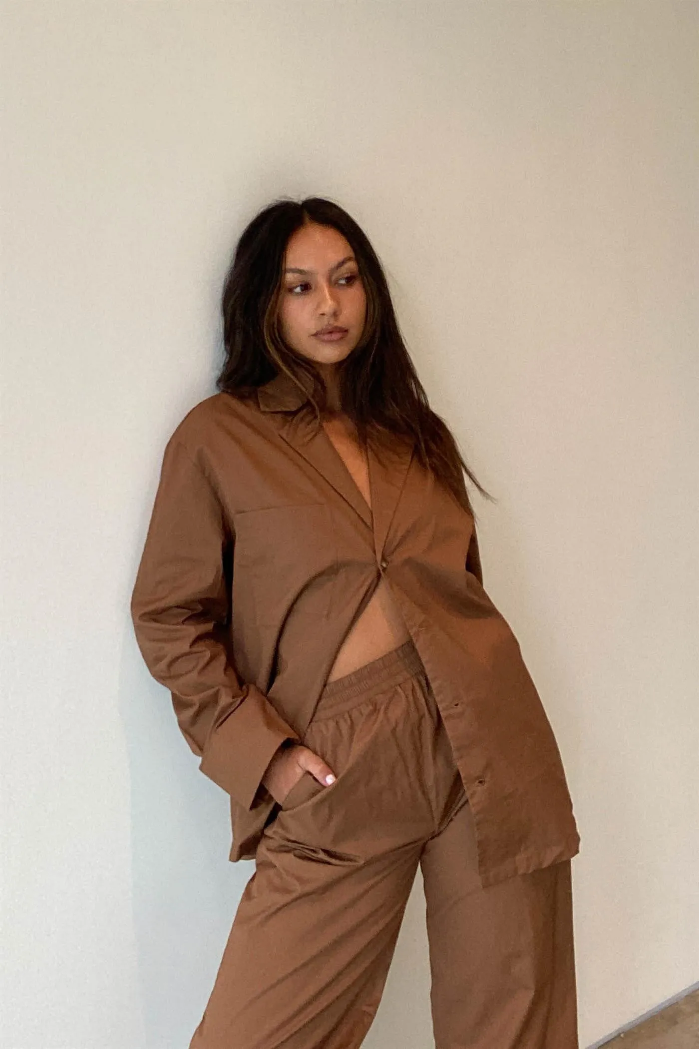 Cotton Button Up Shirt and Elasticated Band Pant