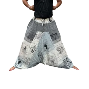 Cotton Yoga Trousers Comfy Festival Pants - 3 Styles - Colourful Prints
