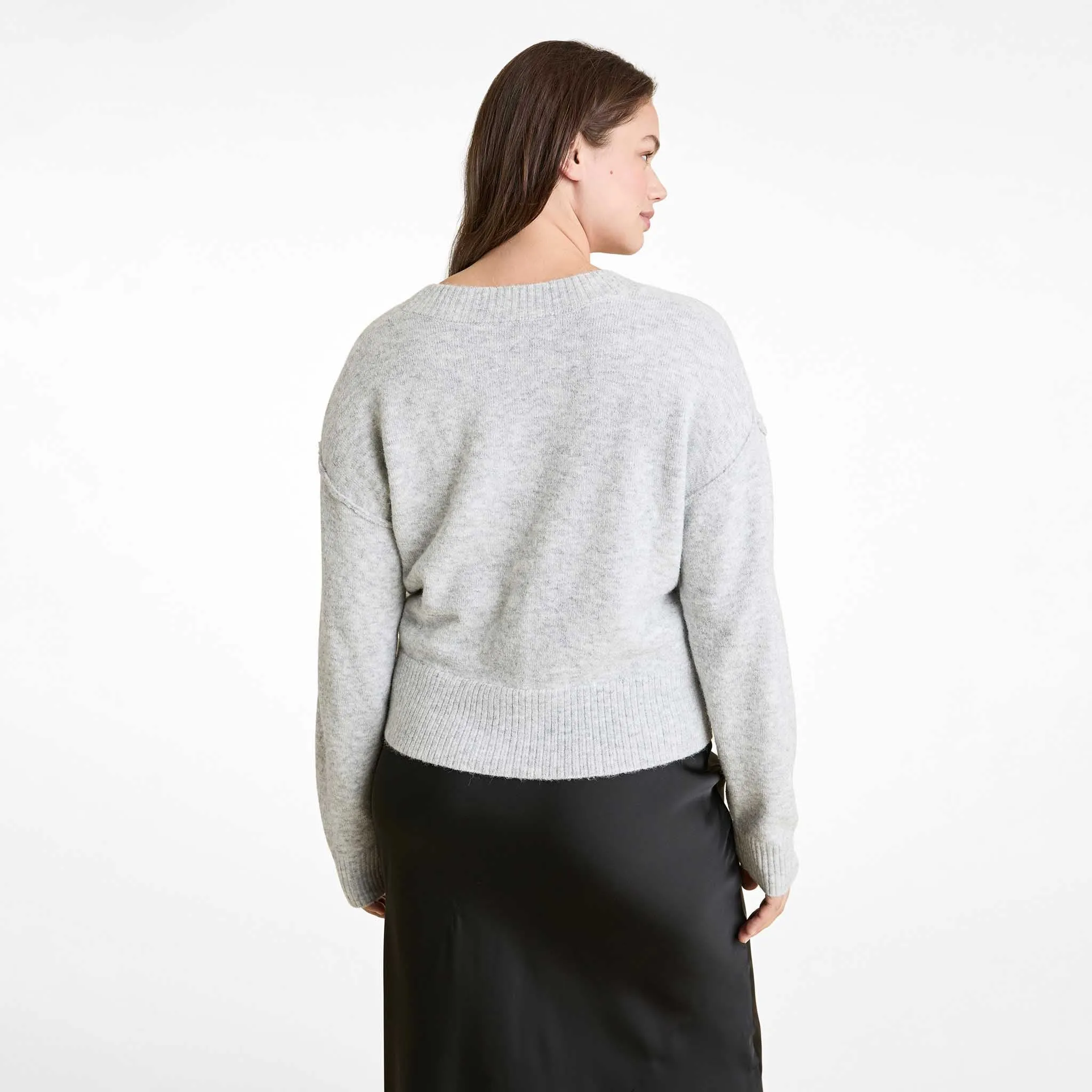 Cozy Knit Cardigan | Heather Grey