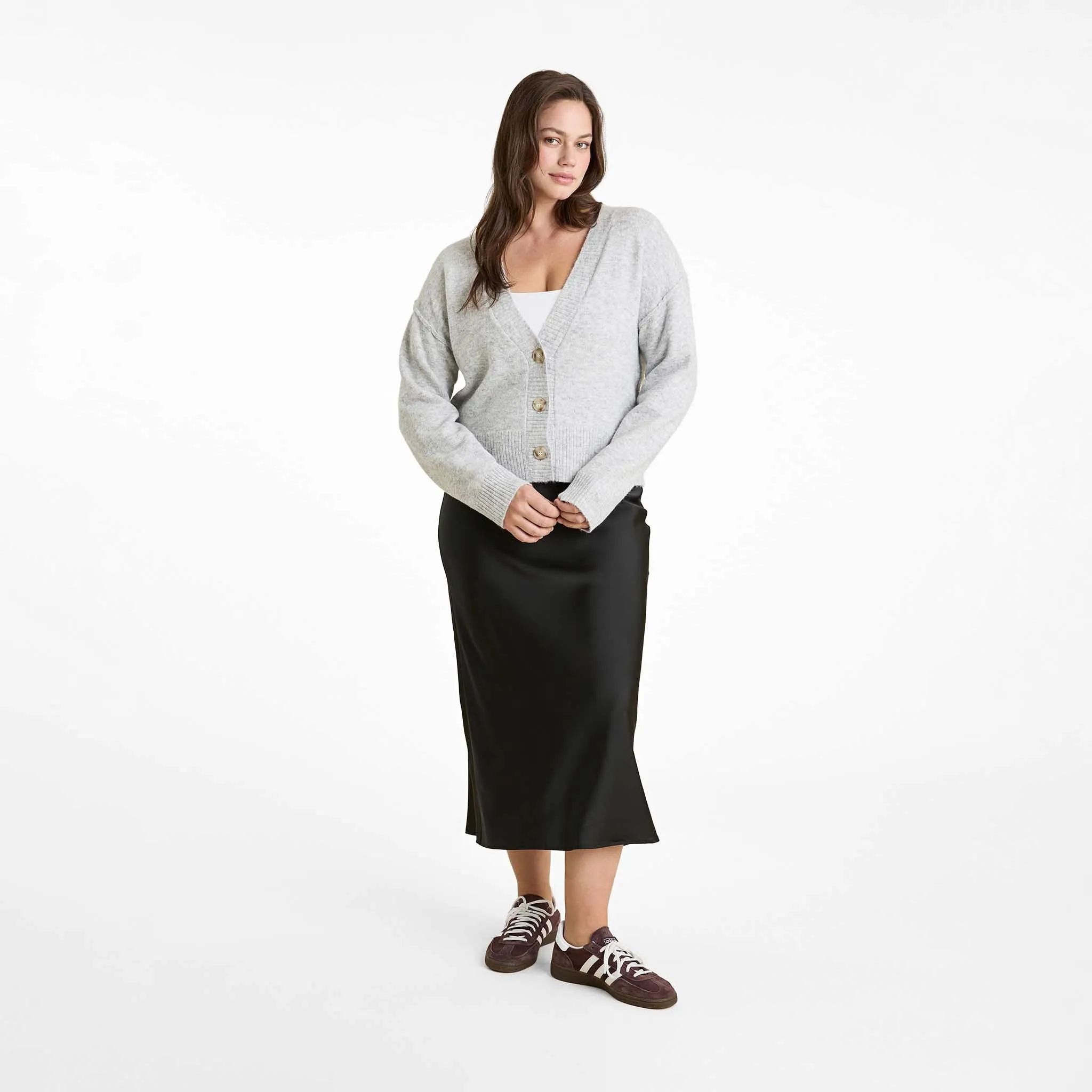 Cozy Knit Cardigan | Heather Grey