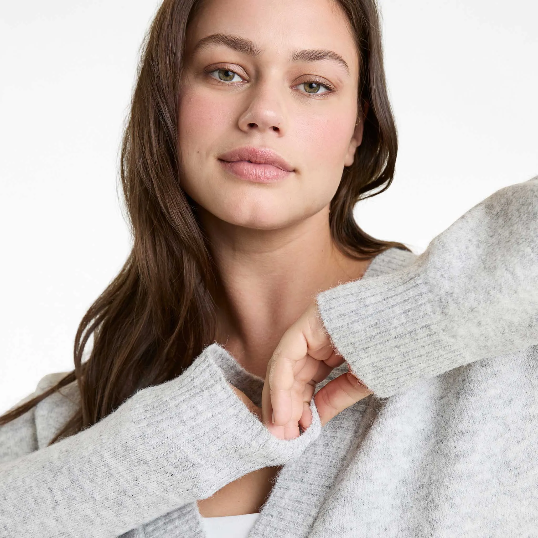 Cozy Knit Cardigan | Heather Grey