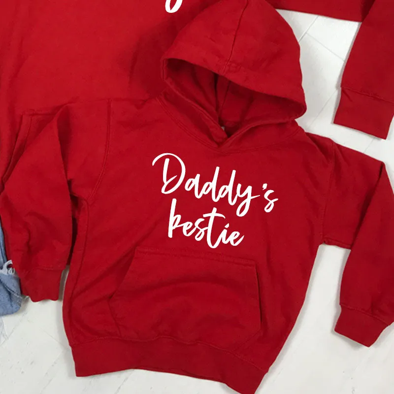 Daddy & Daddy's Bestie Chelsea Script Fire Red Hoodies (MRK X)
