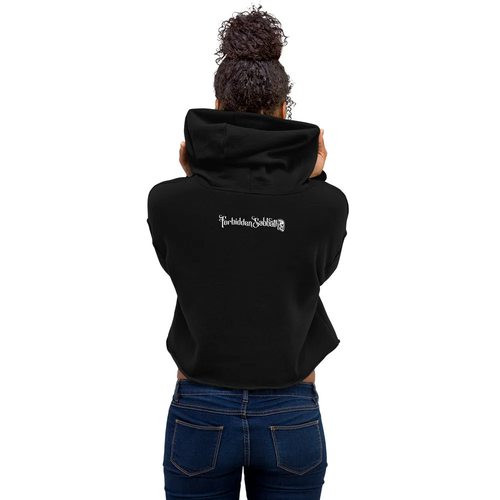 DAY OF THE DEAD-DARK ROSE-CROPPED HOODIE