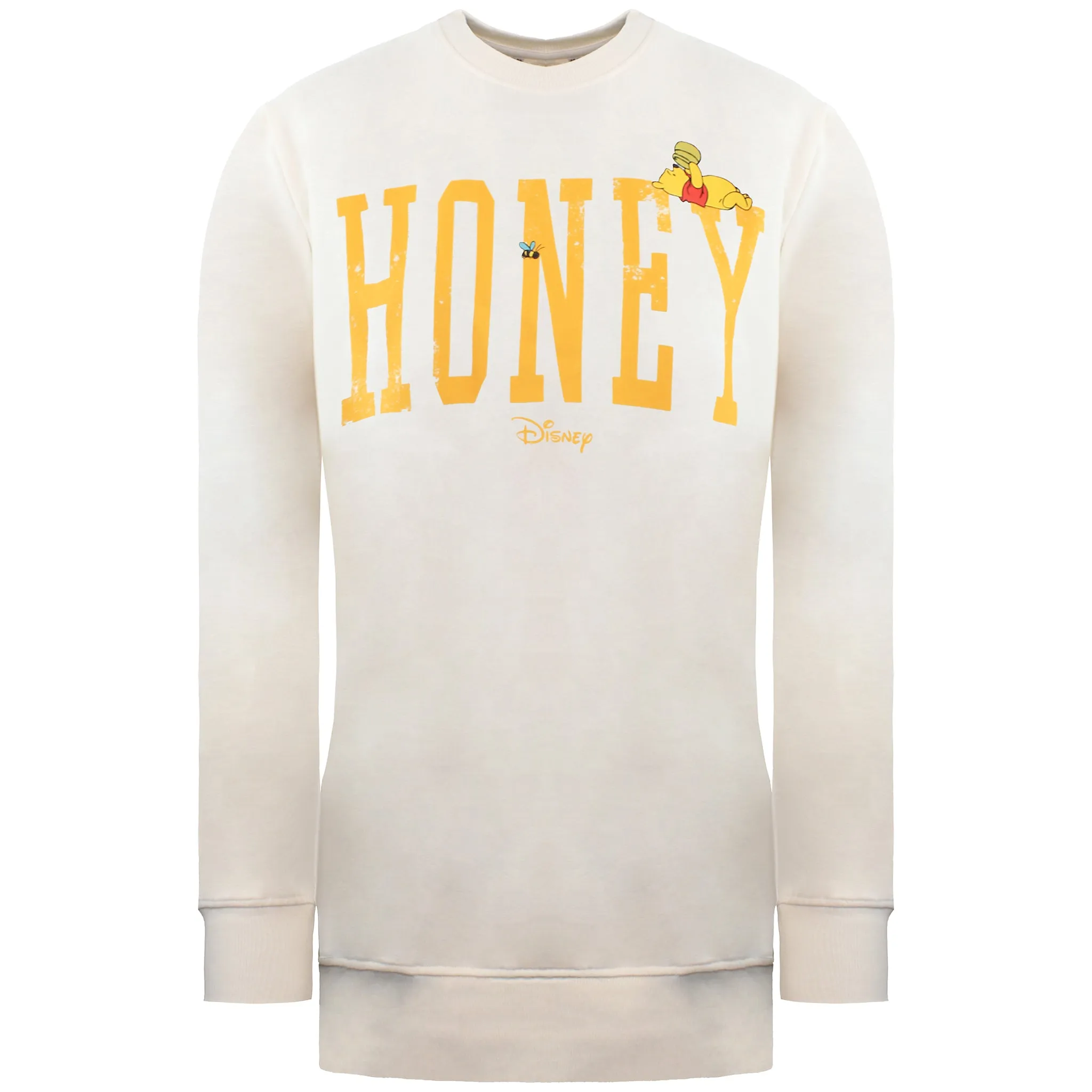 Disney Winnie The Pooh Honey Womens Beige Sweater