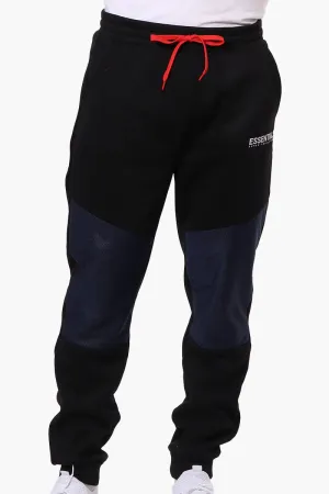 Essentials Super Triple Goose Mesh Insert Tie Waist Joggers - Black