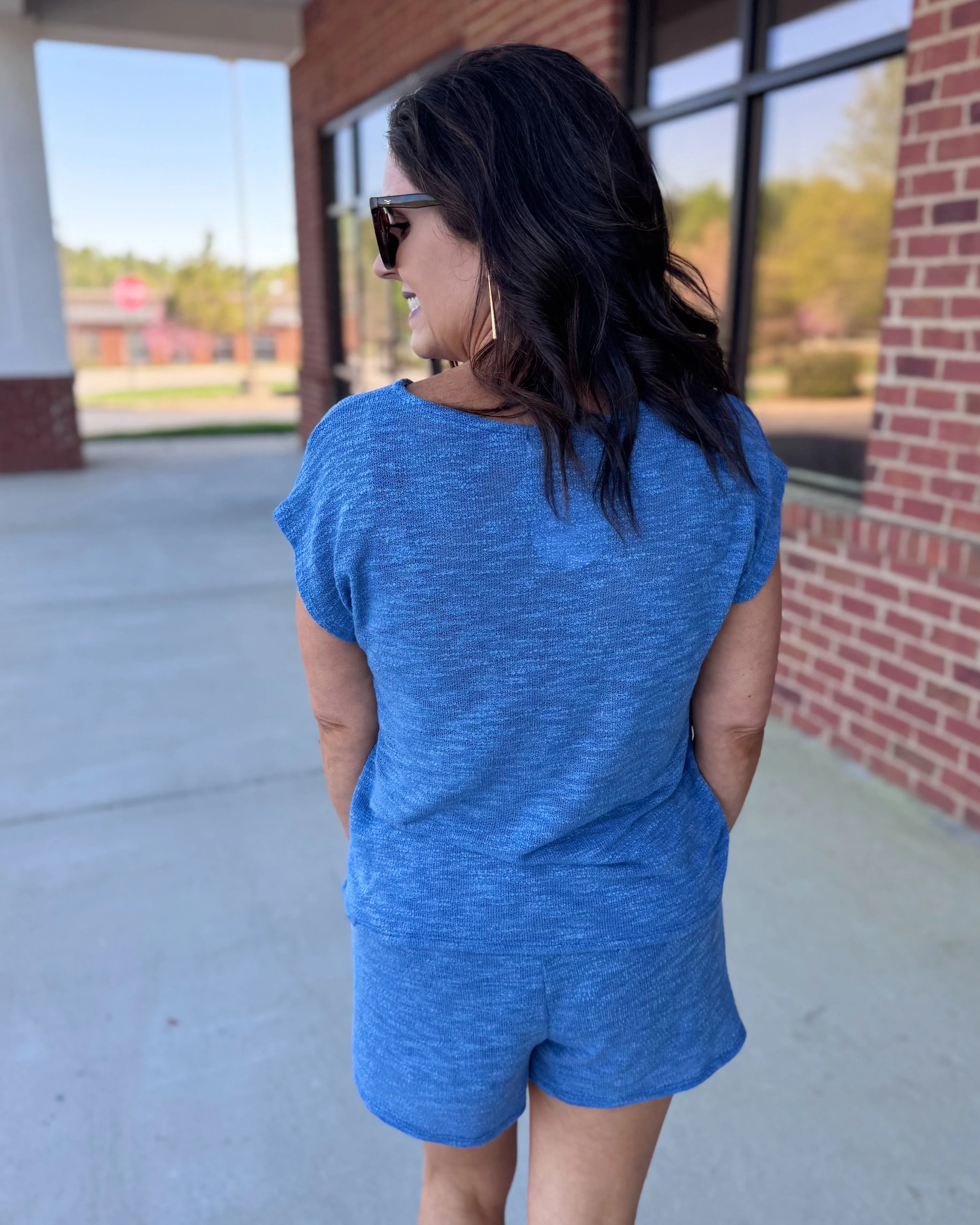 Evie Short Sleeve Tee in Blue