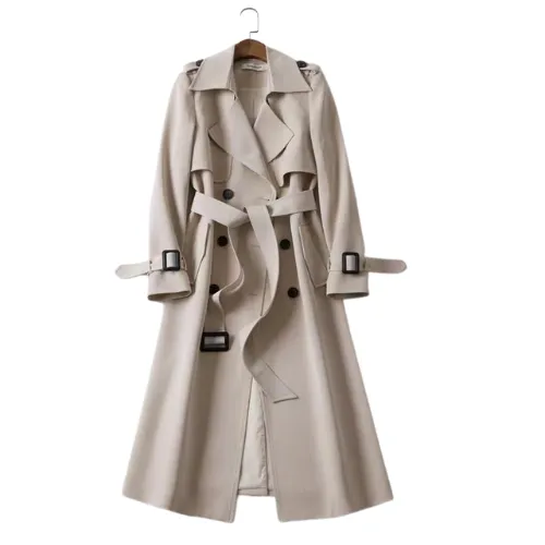 Fiona British style autumn trenchcoat/jacket with double buttons