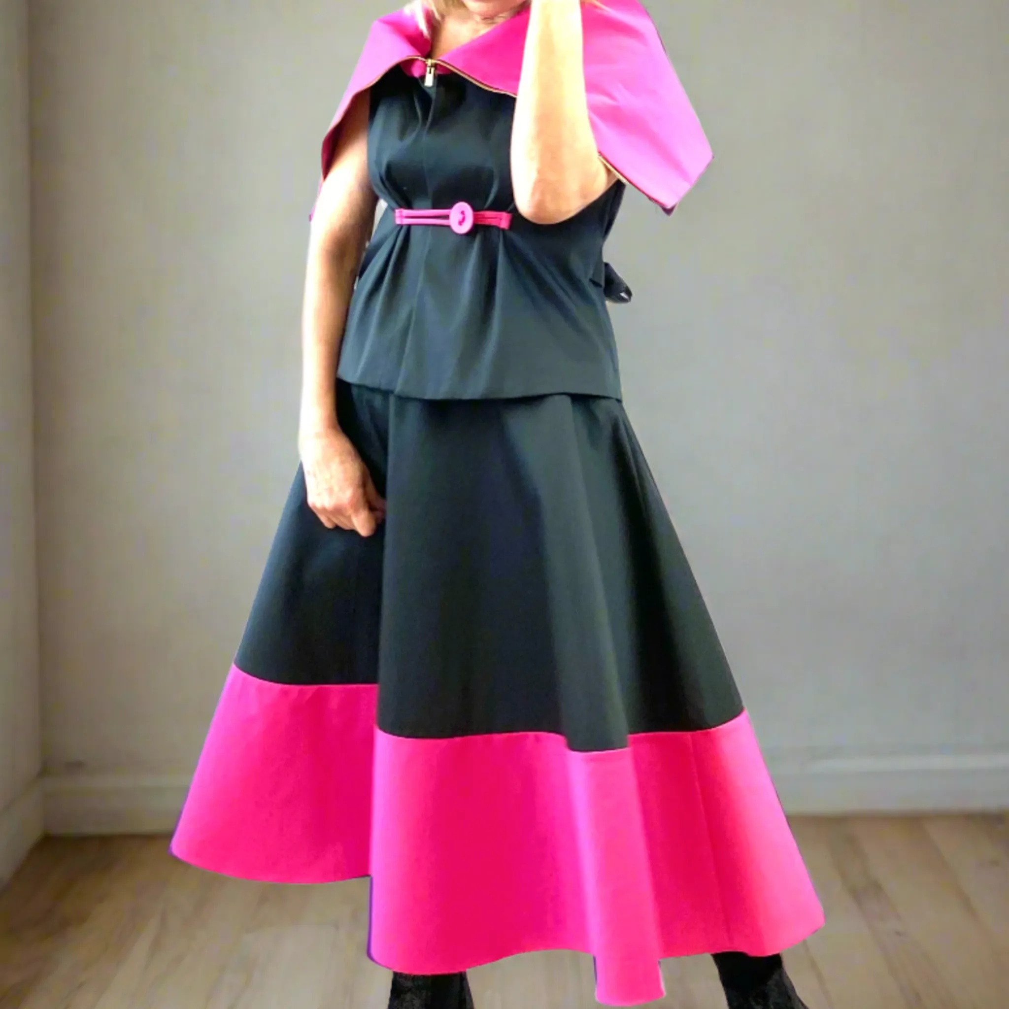 Flare skirt with Matching Top in Fashion Fabric