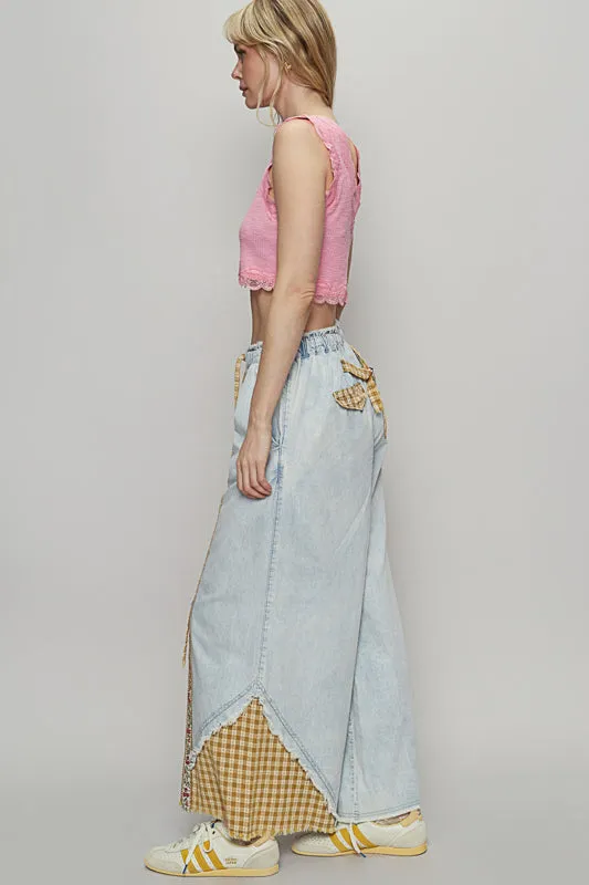 Front Ribbon Floral Pants
