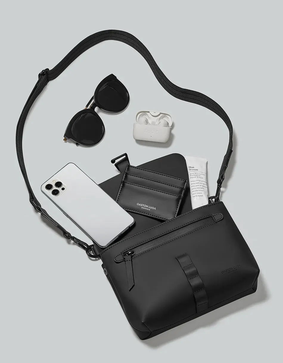 Gaston Luga Black Splsh Crossbody Bag