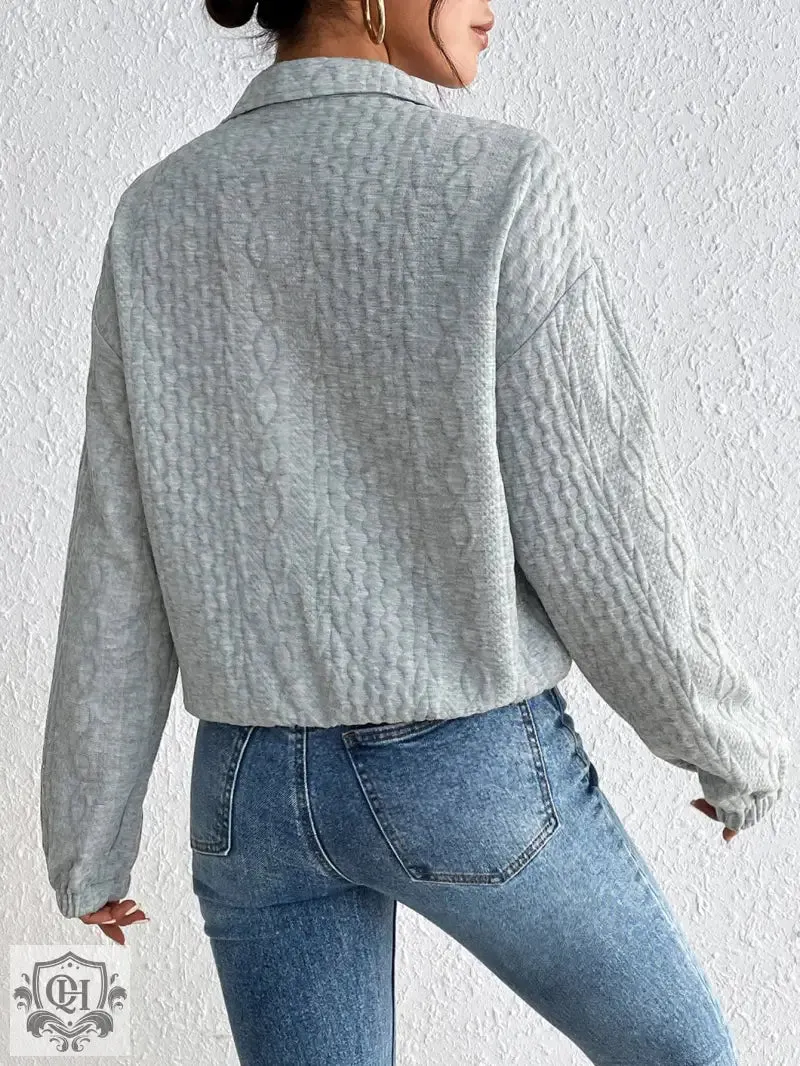 Half Zipper Long Sleeve Top