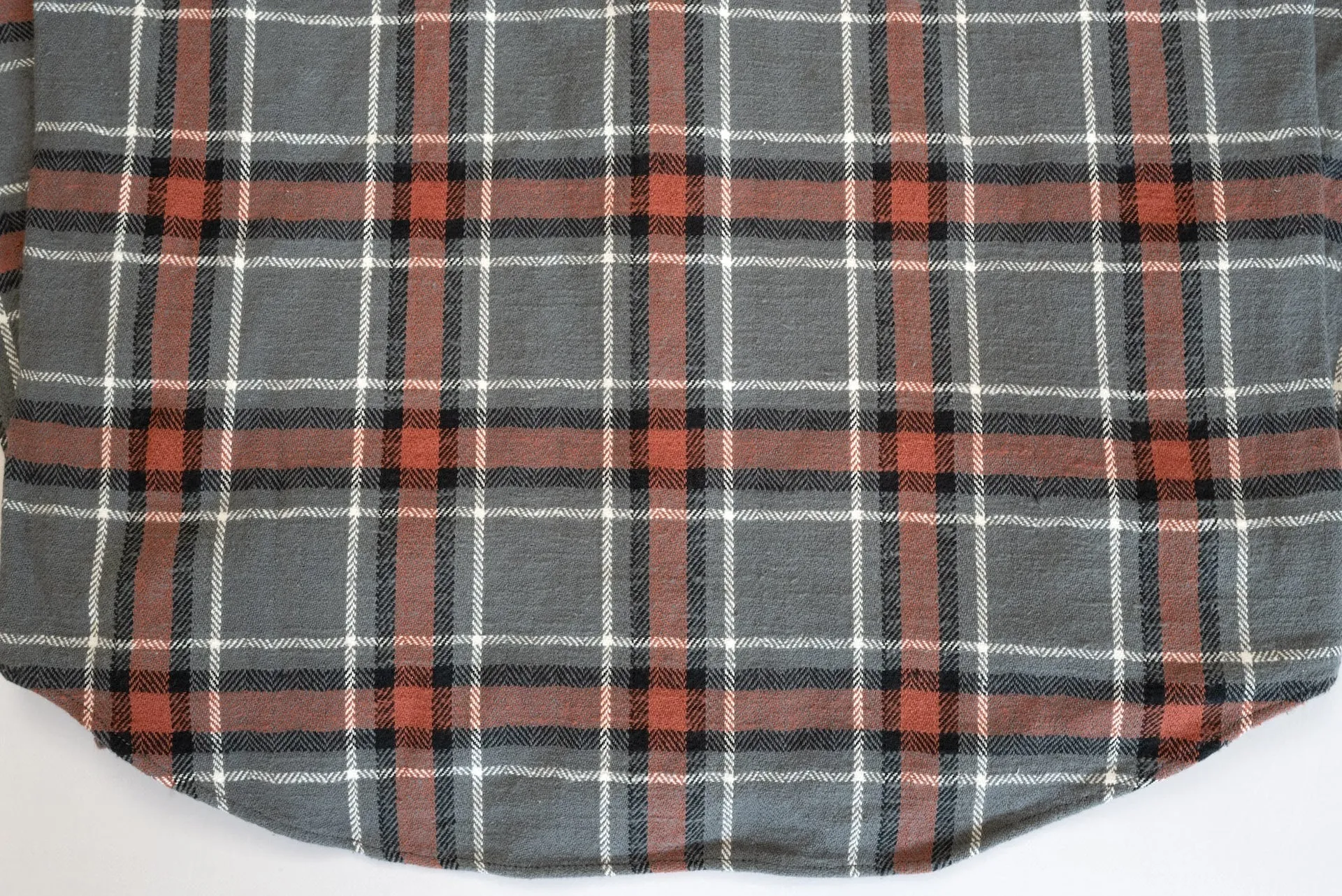 Iron Heart Ultra-Heavy "Slubby" Flannel Classic Check Western Shirt (Battleship Grey)