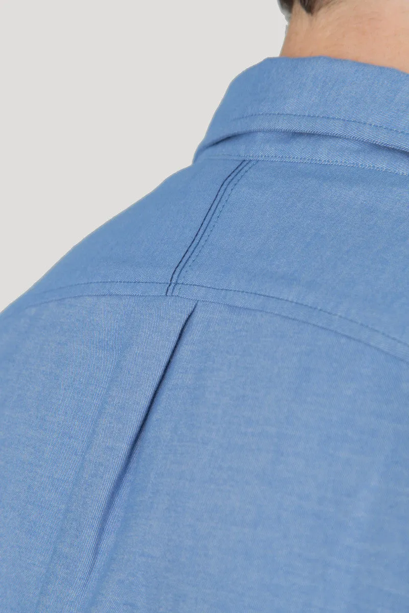 Italian Flannel Button Down - Sky