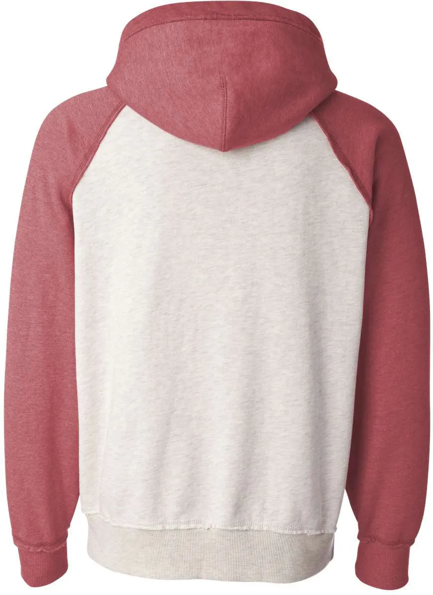J America Vintage Heather Hooded Sweatshirt 