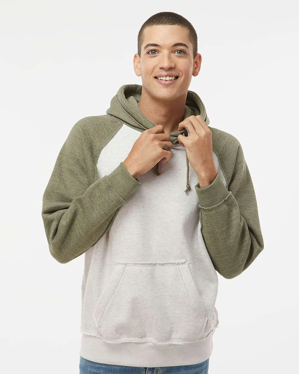 J America Vintage Heather Hooded Sweatshirt 