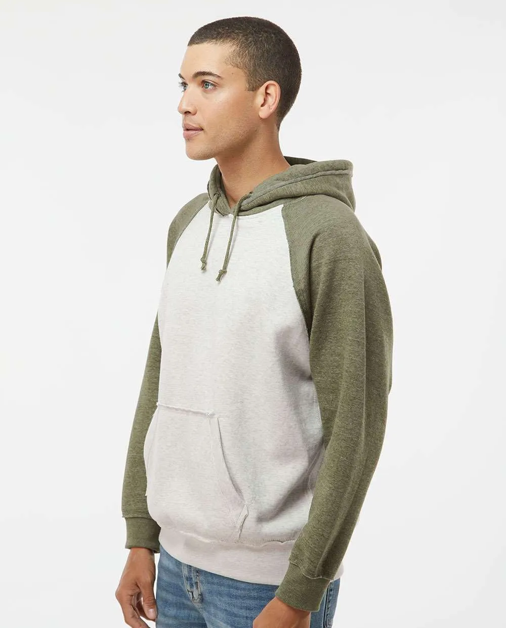 J America Vintage Heather Hooded Sweatshirt 