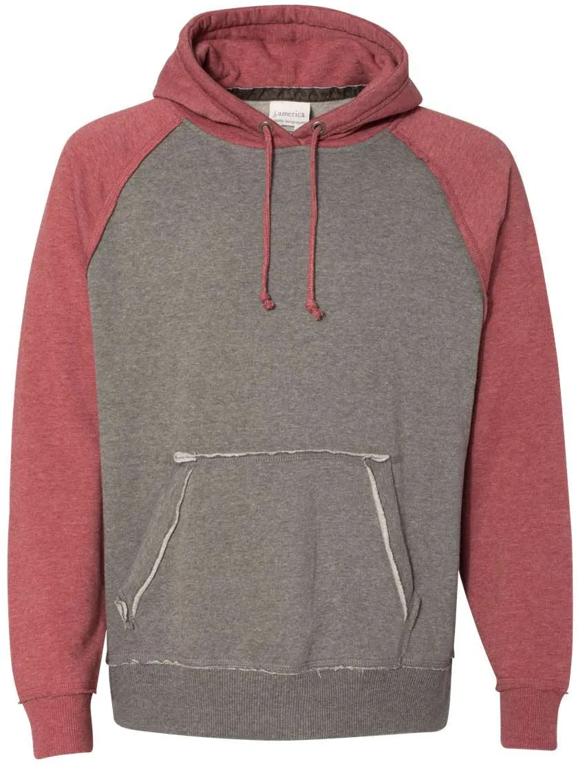 J America Vintage Heather Hooded Sweatshirt 
