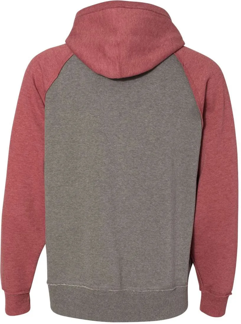 J America Vintage Heather Hooded Sweatshirt 