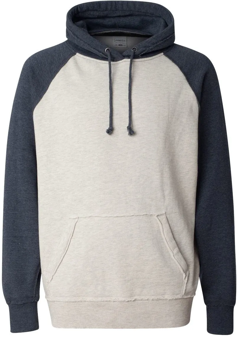 J America Vintage Heather Hooded Sweatshirt 
