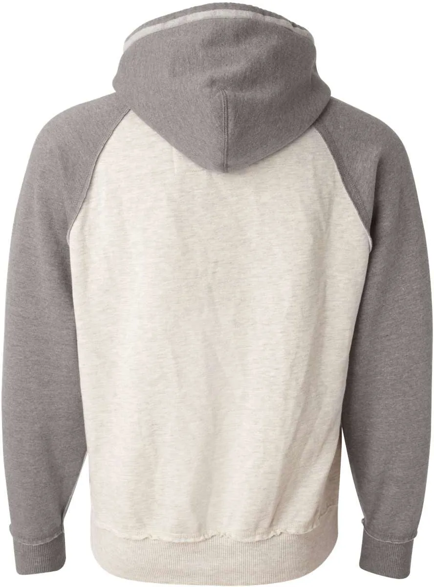 J America Vintage Heather Hooded Sweatshirt 