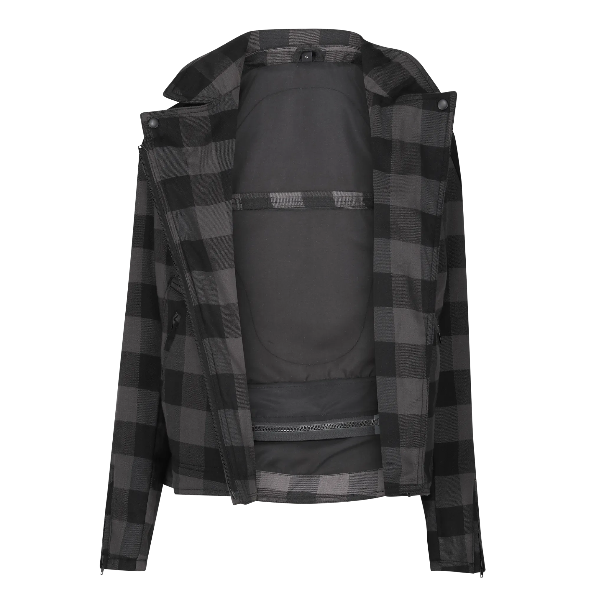 JESSIE FLANNEL GREY - Women's Motorcycle Jacket